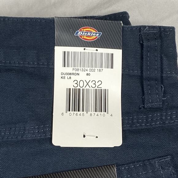 Dickies Jeans Mens 30X32 Dark Blue Relaxed Fit Straight Leg Carpenter Workwear - Picture 3 of 5